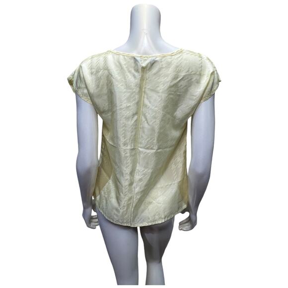 Aansworth Yellow Sleeveless 90s Blouse – Office Casual, Size Small - Picture 3 of 10